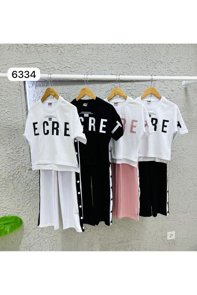 Kız Çocuk Takım Ecret Alt Çıtçıtlı 2li Garson Boy 5 14 Yaş Arası İspanyol Paca