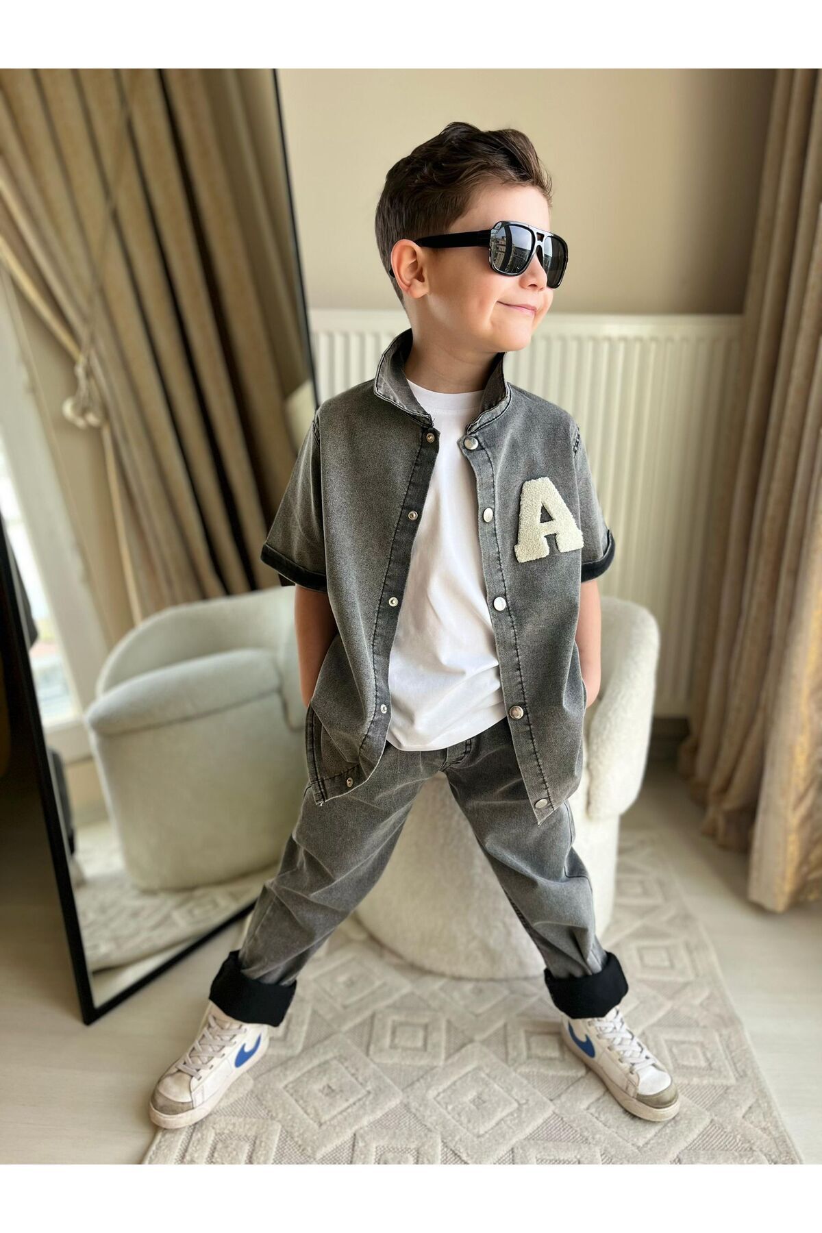 3 Lü Erkek Çocuk Kot Takim Siyah - 9-10 Yaş