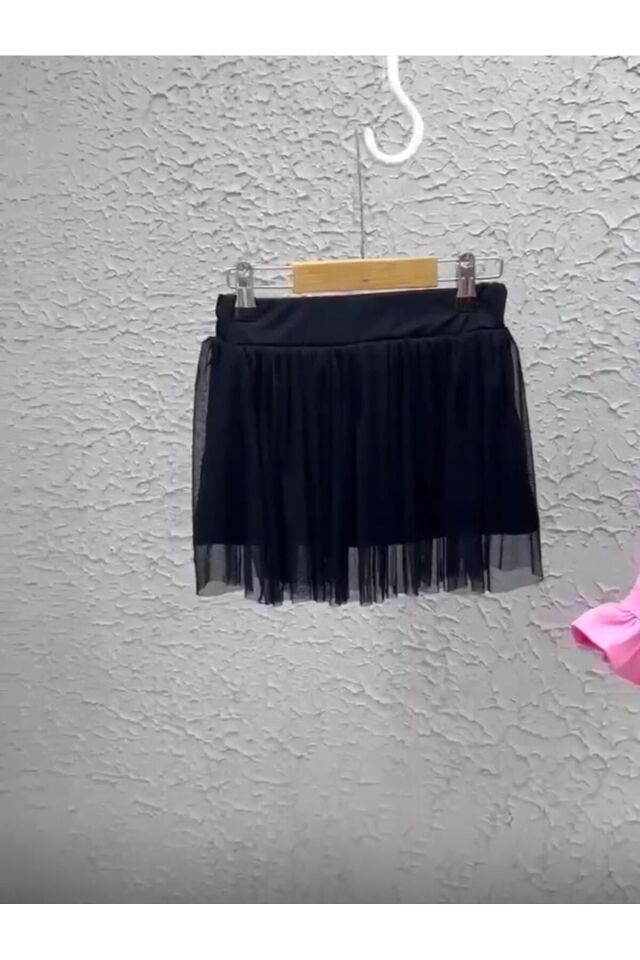 ceketli tül etekli kız takım bayramlık ikili takim 2li alt üst Siyah - 9-10 Yaş