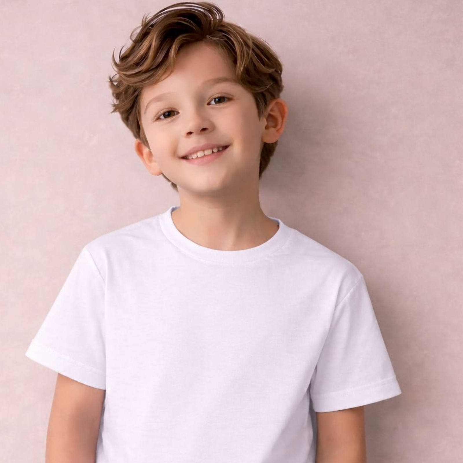 Kız Çocuk Bisiklet Yaka Basic Düz Kısa Kollu Tişört