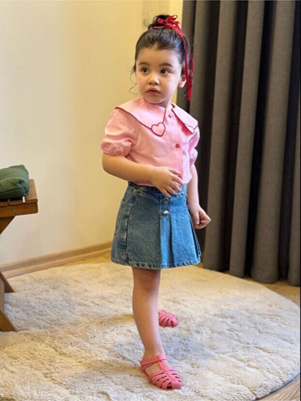 Kalpli̇ Kot Şort Etekli̇ 2’li̇ Kiz Takim