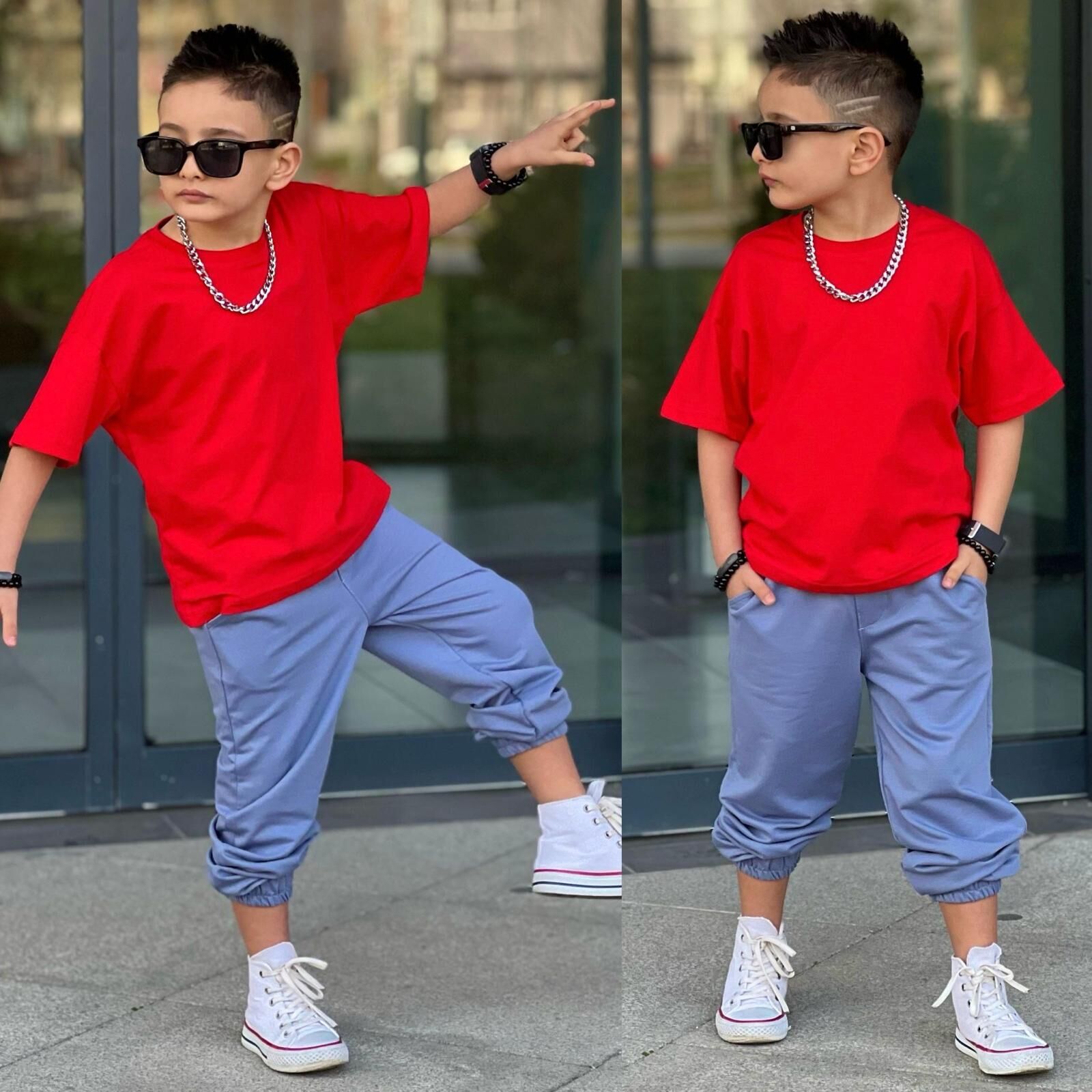 Ti̇şort Eşofman Alt Üst 2 Li Baskisiz Kiz Çocuk Takim