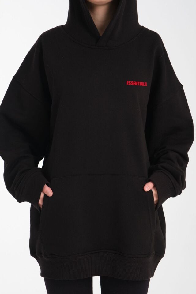 Unisex  Essential Sweatshirt Siyah - M/L
